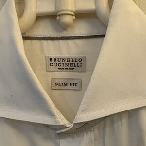 Brunello Cucinelli white Slim Fit Shirt S